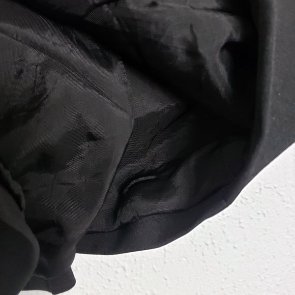 Rampage Women's Size M Black Lined Button Down Peplum Suit Coat Jacket Blazer - Picture 5 of 11